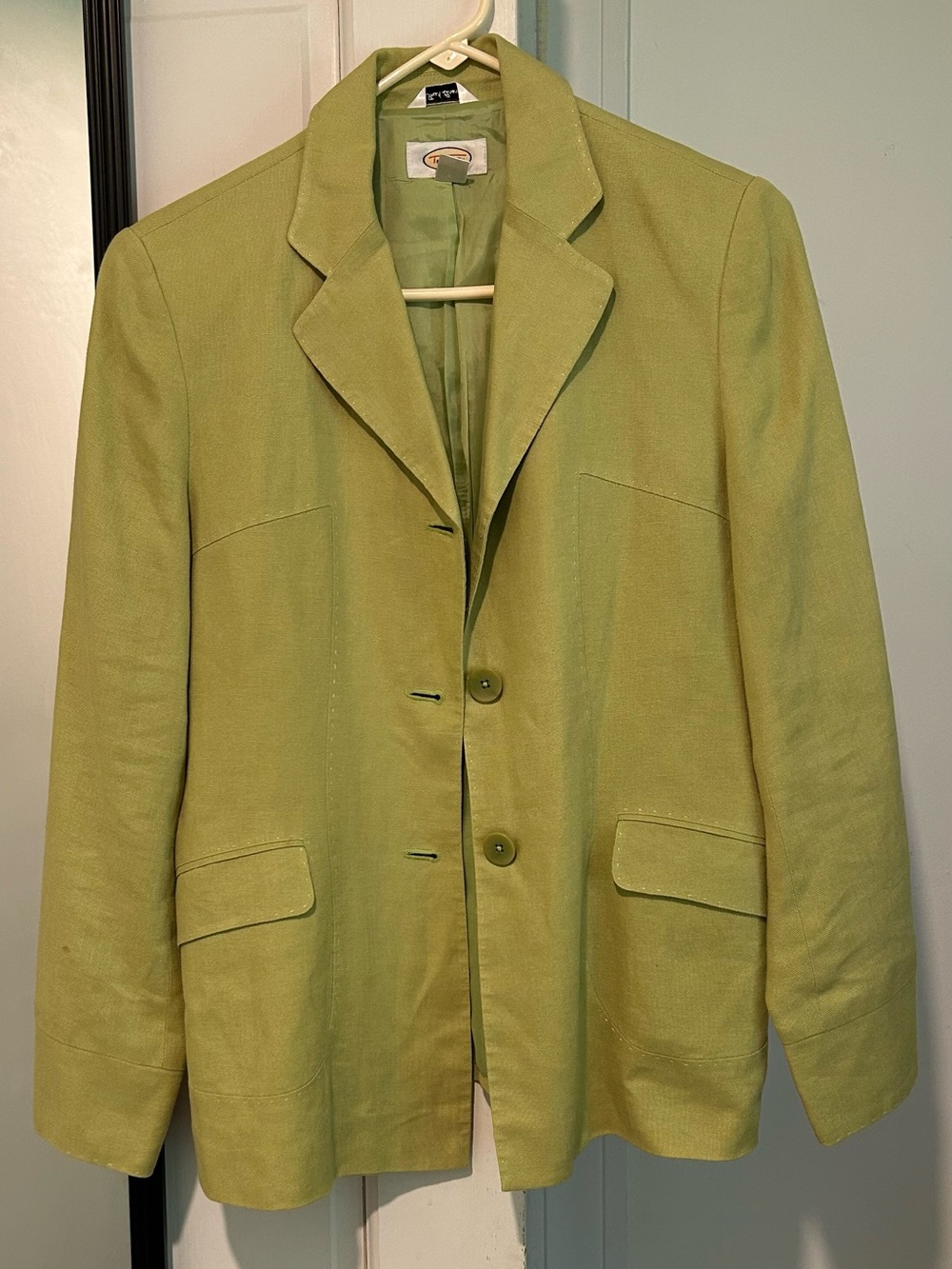 Talbots Lime Green Single-Breasted Blazer